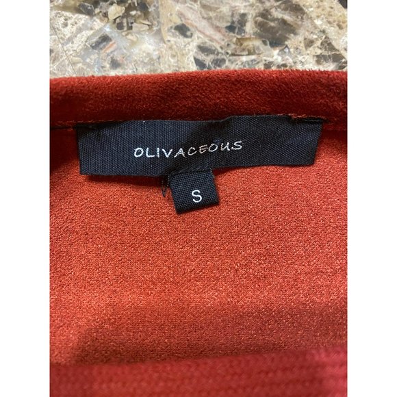 OLIVACEOUS Suede Lace Up Shirt Size Medium - Picture 6 of 6